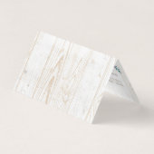 Dank u wel Rustic Wood & Waterverf Floral Antlers Kaart (Achterkant)