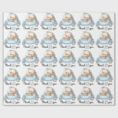 Dank u wel Teddy Bear Baby shower Collectie Wrappi Cadeaupapier (Vlak)