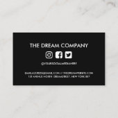 Dank u wel Trendy Elegant Glitter Merci Korting Visitekaartje (Achterkant)