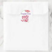 Dank u wel Tulps Round Stickers (Tas)