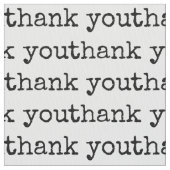 Dank u wel Typografie Text Stof (Close Up)