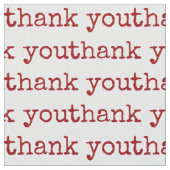Dank u wel Typografie Text Stof (Close Up)