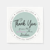 Dank u wel van de toekomst mevrouw Custom Voeg hie Servet (Voorkant)