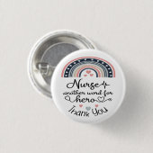 Dank u wel, verpleegkundige held ronde button 3,2 cm (Voorkant /achterkant)