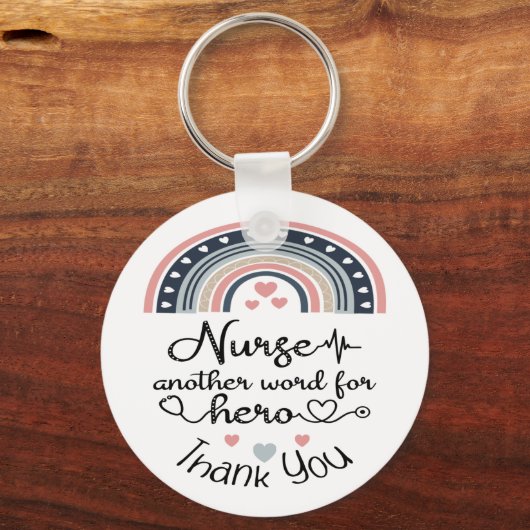 Dank u wel, verpleegkundige held sleutelhanger (Voorkant)