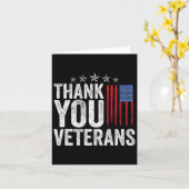 Dank u wel Veteranen Service Patriot Veteran Day A Kaart (Gele Bloem)