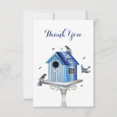 Dank u wel, Victoriaans Birdhouse Songbird Bedankkaart (Voorkant)