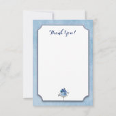 Dank u wel, Victoriaans Birdhouse Songbird Bedankkaart (Achterkant)