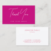 Dank u wel Visitekaartjes Elegant Modern Trendy (Voorkant / Achterkant)