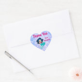 Dank u wel voor de achtergrond van Mermaid Bokeh Hart Sticker (Envelop)