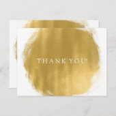 Dank u wel voor de gouden verf look briefkaart (Voorkant / Achterkant)