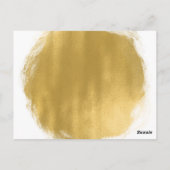 Dank u wel voor de gouden verf look briefkaart (Achterkant)