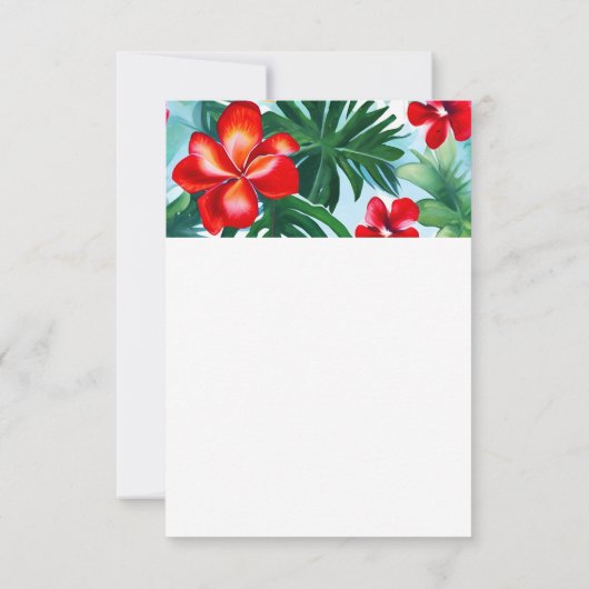 Dank u wel voor de Hawaiiaanse formulering Bedankkaart (Achterkant)