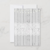 Dank u wel voor de houten lights Rustic Winter Lac Bedankkaart (Achterkant)