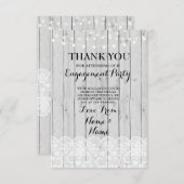 Dank u wel voor de houten lights Rustic Winter Lac Bedankkaart (Voorkant / Achterkant)