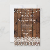 Dank u wel voor de houten lights Rustic Winter Lac Bedankkaart (Voorkant)