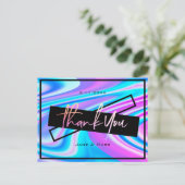 Dank u wel voor de levendige Paarse holografisch Briefkaart (Staand voorkant)