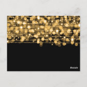 Dank u wel voor het feest Sparkles Gold Briefkaart (Achterkant)