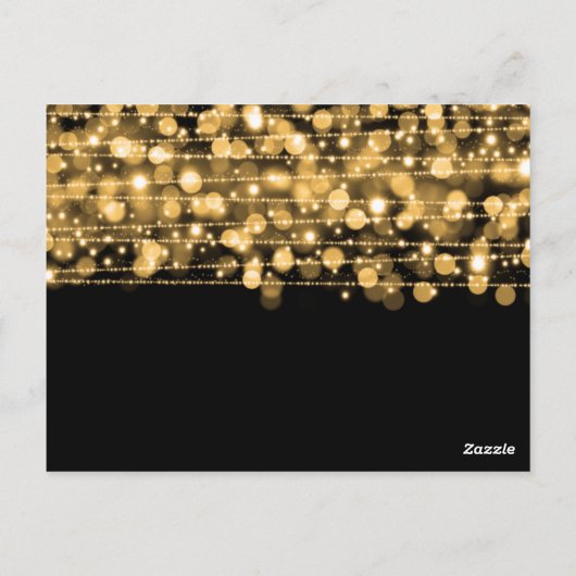 Dank u wel voor het feest Sparkles Gold Briefkaart (Achterkant)