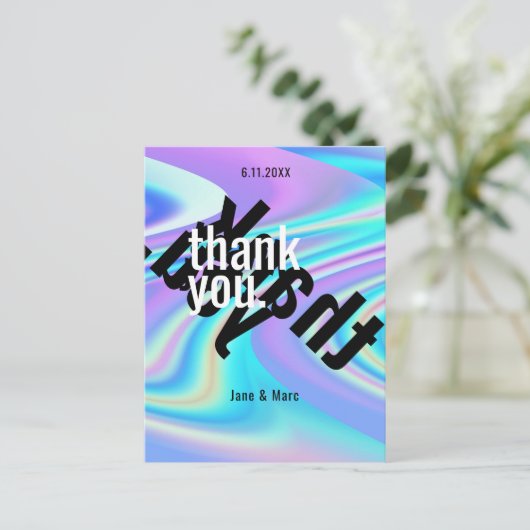 Dank u wel voor Psychedelic Holographic Briefkaart (Staand voorkant)