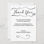 Dank u wel voor Swirl met Afbeelding Bedankkaart (Voorkant)