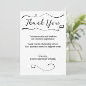 Dank u wel voor Swirl met Afbeelding Bedankkaart (Staand voorkant)