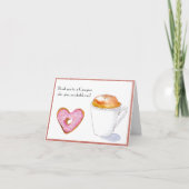 Dank u wel Waterverf Donut en koffie voor Zorgverl Bedankkaart (Voorkant)