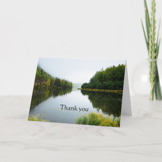 Dank u wel Wilderness Lake Trees Kaart (Voorkant)