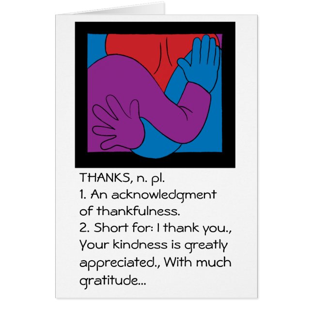 Dank u Wenskaart (Voorkant)