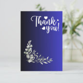 Dank u wenskaart bedankkaart (Staand voorkant)