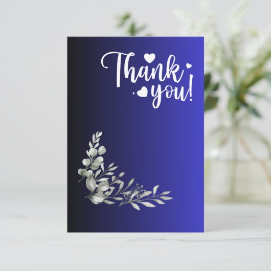 Dank u wenskaart bedankkaart (Staand voorkant)