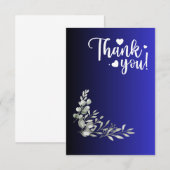 Dank u wenskaart bedankkaart (Voorkant / Achterkant)