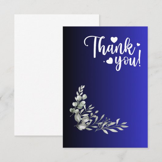 Dank u wenskaart bedankkaart (Voorkant / Achterkant)