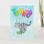 Dank u wenskaart Cat van Nicole Janes Bedankkaart (Voorkant)