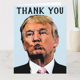 DANK U WENSKAART DONALD TRUMP KISS KAART