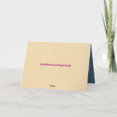 dank u Wenskaart Kaart (Achterkant)