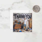 Dank u Wenskaart Notitiekaartje (Voorkant / Achterkant in situ)