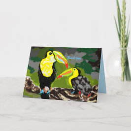 Dank u Wenskaart : Paradijsvogels Bedankkaart