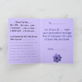 Dank u Wenskaart van de Douane van de Bloemen van Bedankkaart (Binnen)