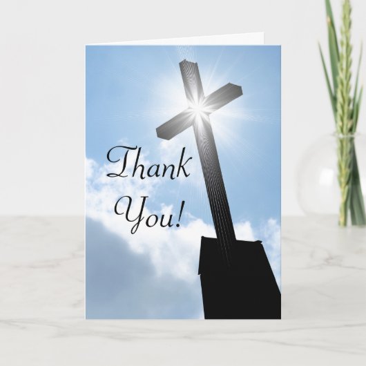 Dank u Wenskaart voor religie Bedankkaart (Voorkant)