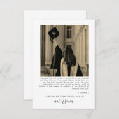 Dank u wenst Afstuderen Foto Afstuderen Kaart (Voorkant / Achterkant)