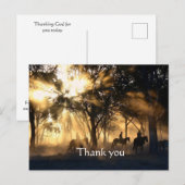 Dank u Westerne Cowboys Schrift Briefkaart (Voorkant / Achterkant)