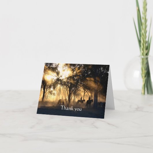 Dank u Westerne Cowboys Scripture Kaart (Voorkant)