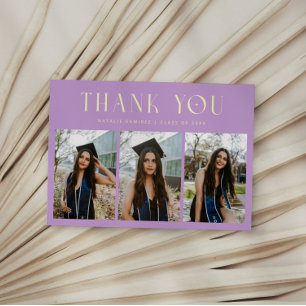 Dank U Whimsical Wisteria Afstudeerfoto Aankondiging