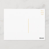 Dank u White Daisy Flower Sinaasappel Post Kaart (Achterkant)