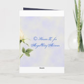 Dank u White en Red Roses Botanische Kaart (Achterkant)