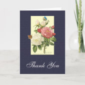 Dank u White en Red Roses Botanische Kaart (Voorkant)