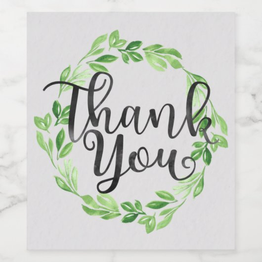 Dank u wijnetiket wijn etiket (Enkel label)