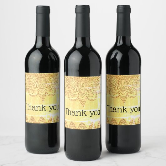 Dank u wijnfles etiketten (Flessen)