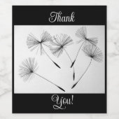 Dank u wijnfles stickers (Enkel label)